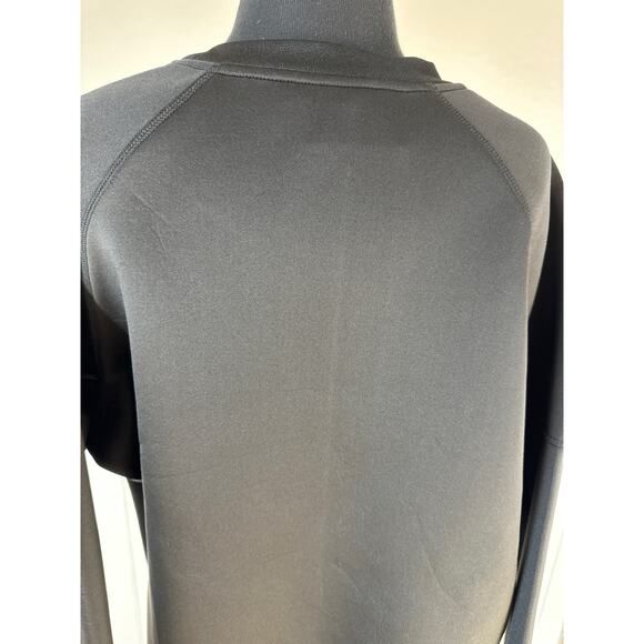 Bebe Sport Scuba Long Sleeve Reflective Stripe Crew Pullover Sweatshirt Black 3X - Picture 8 of 14